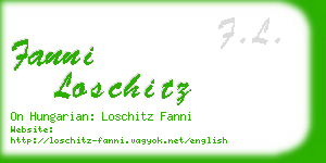 fanni loschitz business card